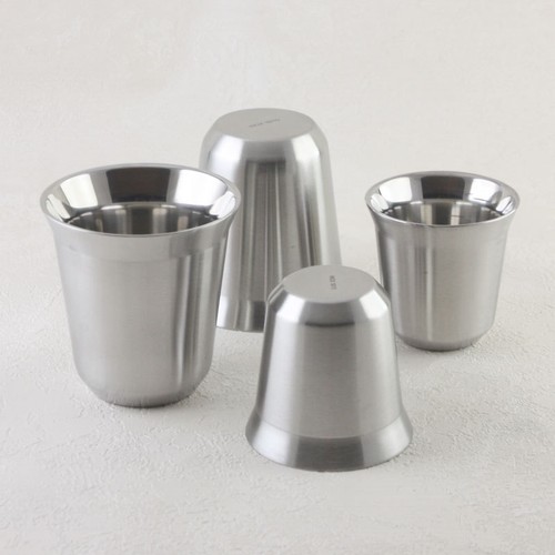 Nespresso PIXIE style Lungo Stainless Steel Cups ESPRESSO Collections 80ML 150ML - Picture 6 of 10