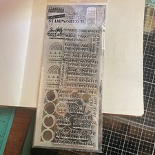 Noteworthy Clear Stamp with Nature Ringer Stencil Set Tim Holtz THMM162 NEW