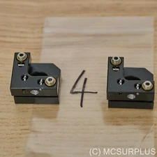 Lot of 2 Kinematic optics mounts, for 1/2 inch optics, likely thorlabs, modified