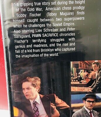 Pawn Sacrifice-Tobey Maguire-Bobby Fischer Storyline-DVD-Brand  New-FactorySealed