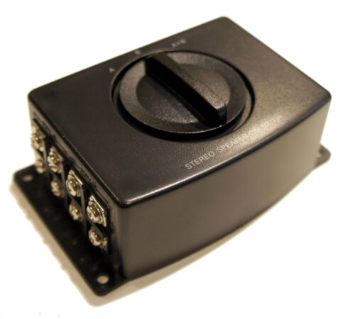 A/B A B A+B Stereo Speaker Selector Switch Switcher Combiner 2 Way Black Box - Photo 1/6