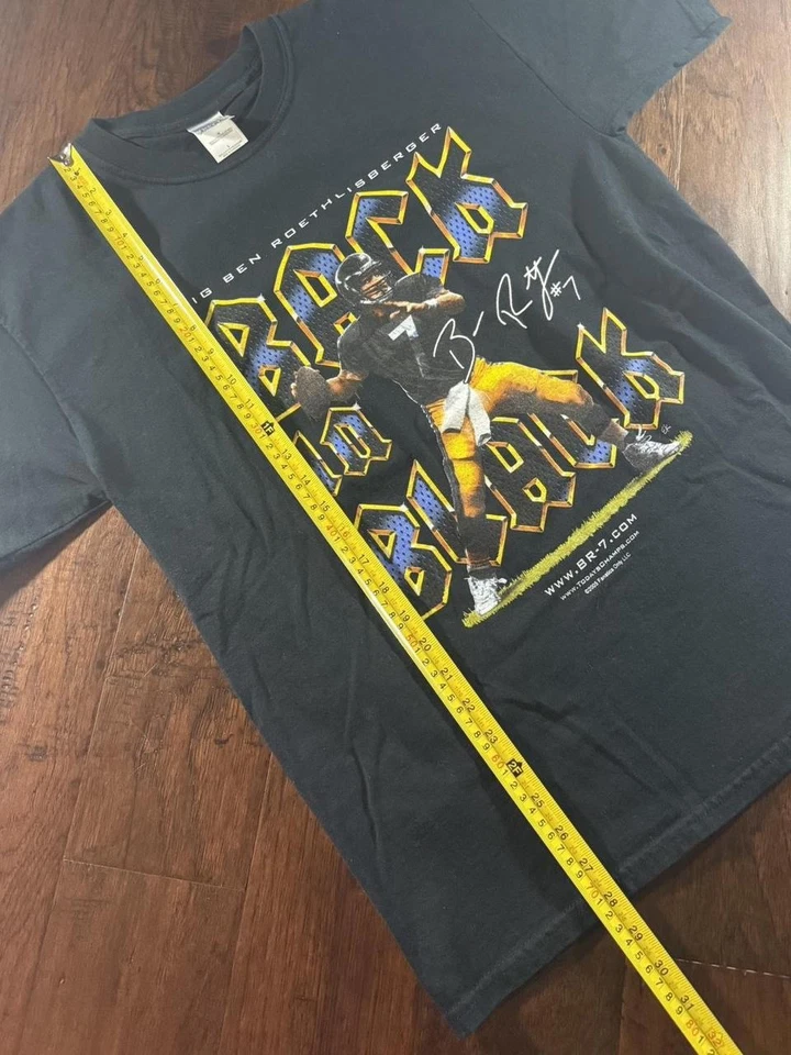 Camiseta Ben Roethlisberger Back In Black Pittsburgh Steelers Talla Grande Para Hombre’s  Foto 4 de 4