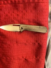 Artisan Cutlery Small Arion Folding Knife AR-RMPM9 Steel Burgundy Micarta Handle