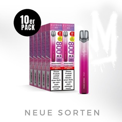 10 x Elfbar 800 E-Zigarette - ELFBAR E-Shisha - 20mg Nikotin - NEUE SORTEN