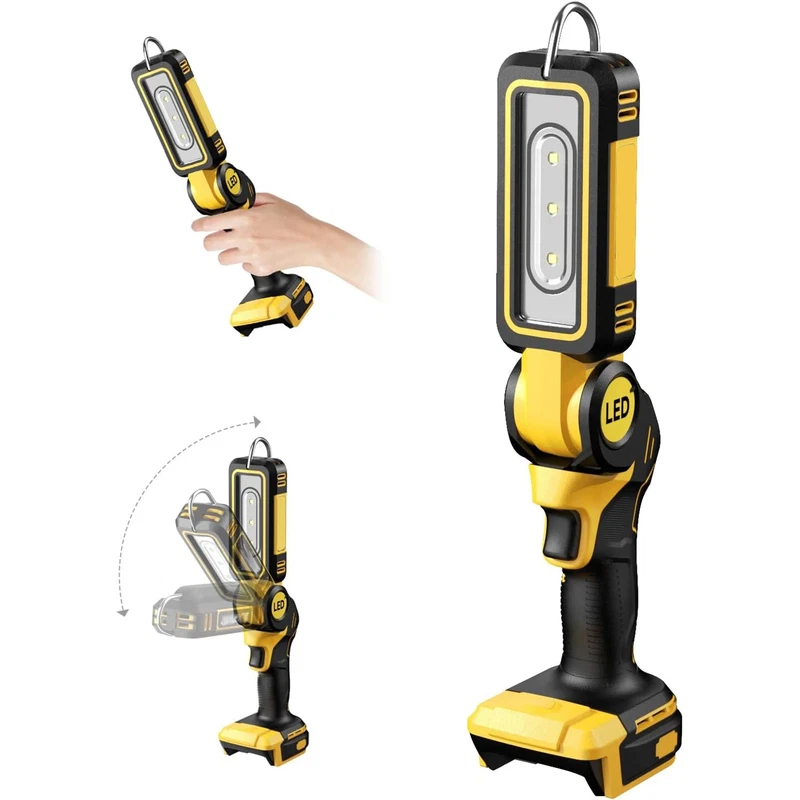 LED Work Lights For Dewalt 20V Battery Flood Lights Torch for Workshop Camping