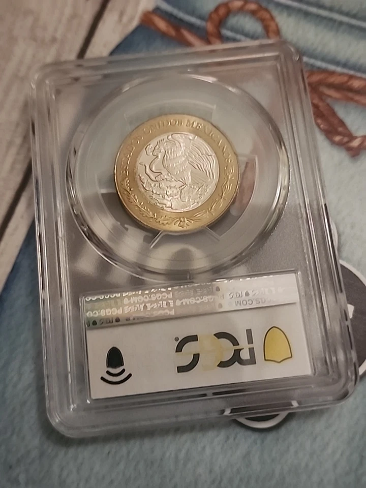Mexico 1994 10 Pesos Bi-Metallic (925Silver center) Coin PCGS MS67 - Image 3 of 3