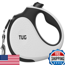 Tug 360 Tangle-Free Retractable Dog Leash 16 Ft Strong Nylon Tape One-Handed