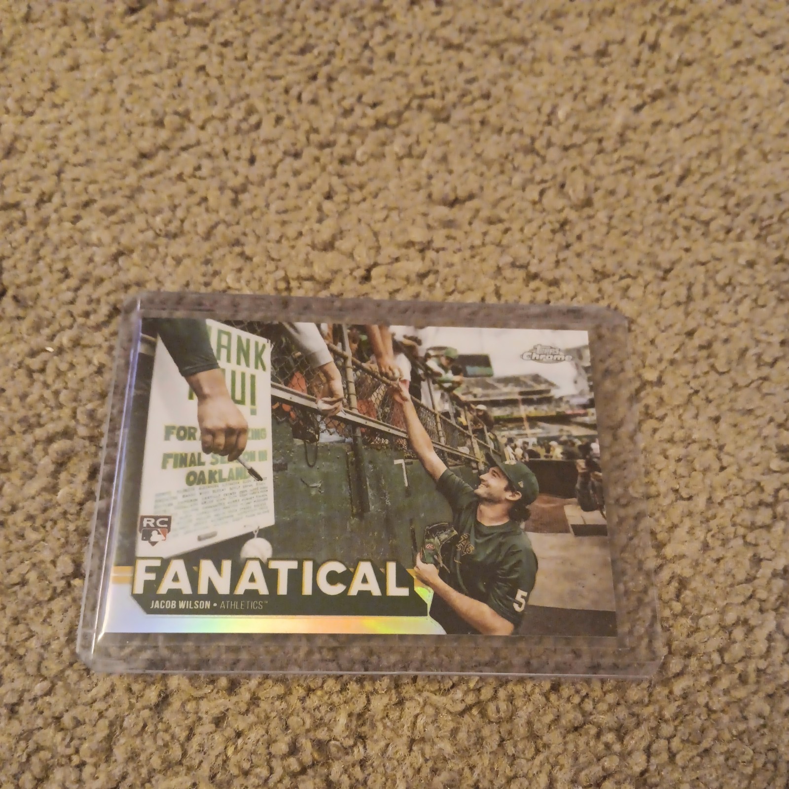2025 Topps Chrome Jacob Wilson Fanatical RC Rookie #FAN-23 Athletics Case Hit