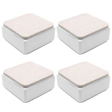 Bonsicoky 4 Pcs Self-Adhesive Furniture Bed Risers, Square Heavy Duty Carbon ...
