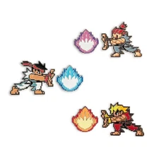Street Fighter Inspired Hadoken Pins Ryu Ken Akuma Art Enamel Pins