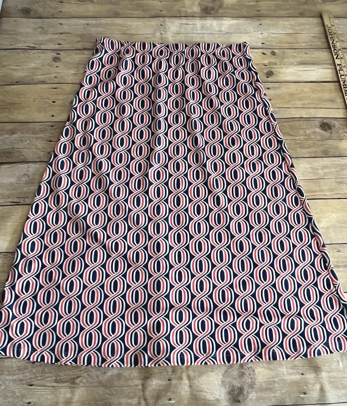 Lesley Evers A Line Geometric Pattern Skirt Women’s Size Medium Beautiful