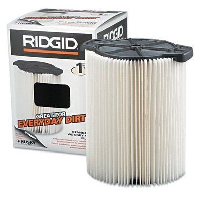 Ridgid VF4000 Standard Filter - Ideal for Wet/Dry Vacuums & Efficient Cleanup