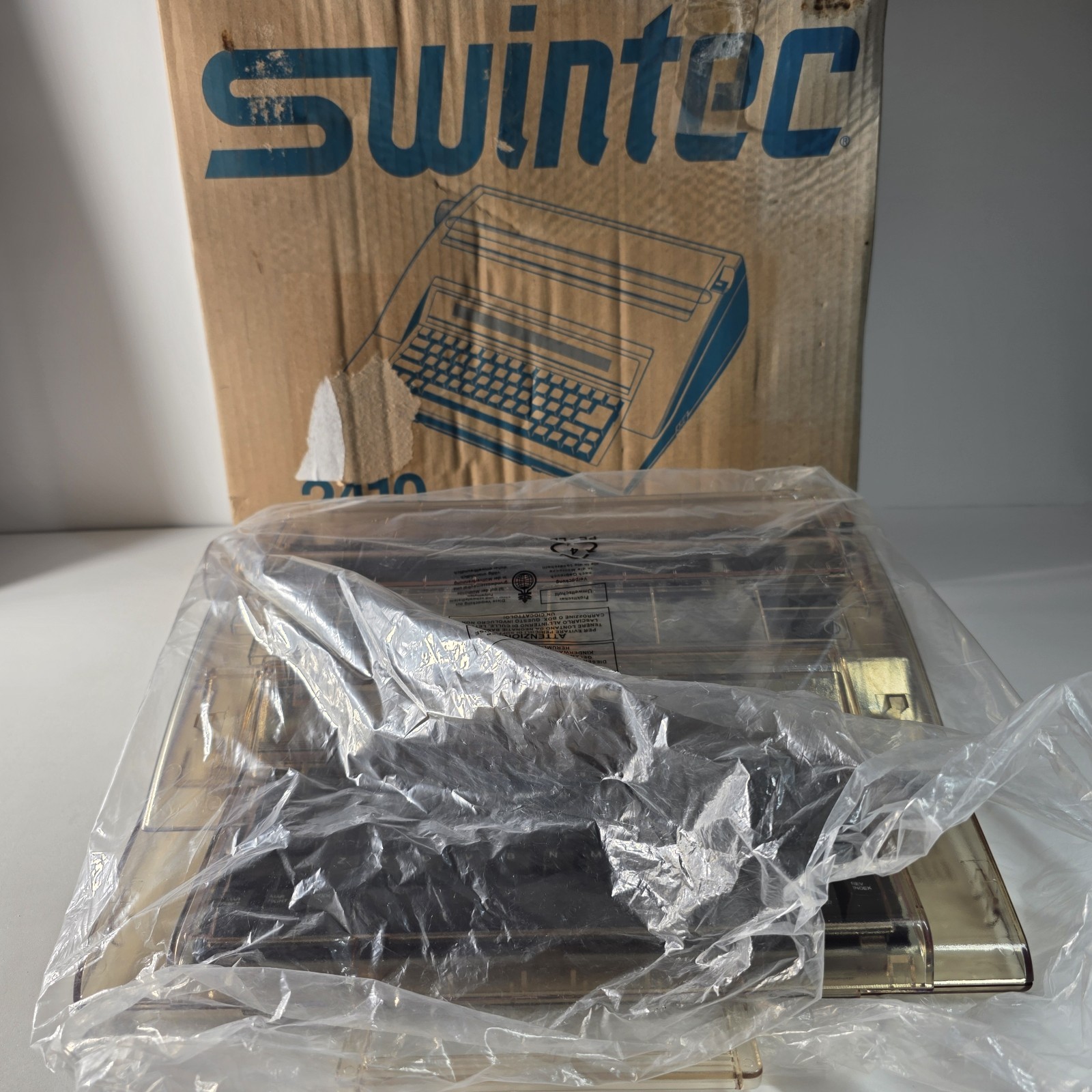 Swintec 2410CC Clear Transparent Electric Typewriter Word Processor W/Ribbons
