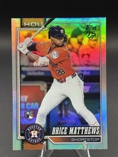 Brice Matthews 2026 Topps Series 1 RC Rainbow Foil Base Set #132 Astros Rookie