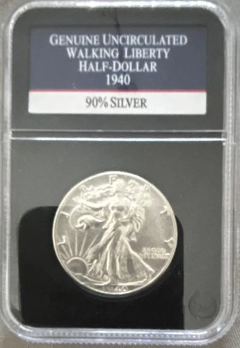 1940 Liberty Walking Half Dollar Uncirculated 90% Silver PCS Stamps & Coins