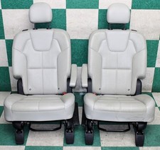 Stain 22 Telluride Gray Leather Rear Backseat Captains Bucket Seats Pair Oe Stain 22 Telluride Gray Leather Rear Backseat Captains Bucket Seats Pair Oe