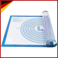 Backmatte Silikon Groß 71X51Cm Antihafte Rutschfest Ausrollmatte Bpa-Frei Blau