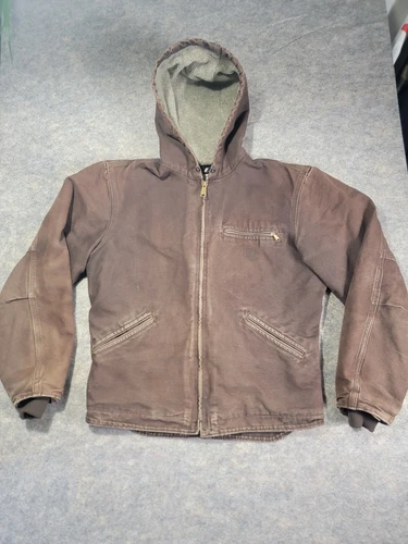 VETEMENTS Giacca vintage Carhartt Sierra foderata sherpa J141 DKB tela invecchiata bella sfumatura M