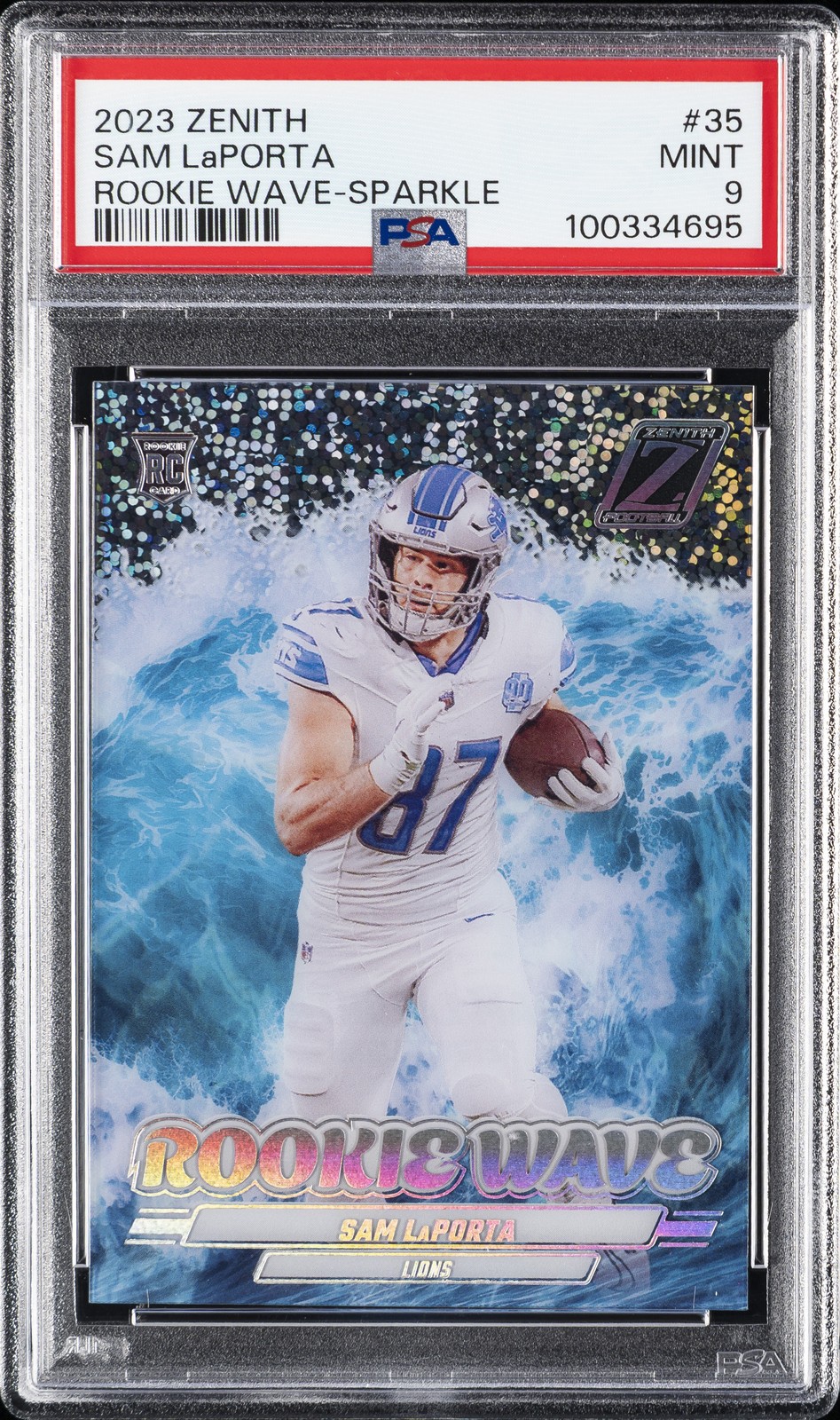 Sam LaPorta Panini Zenith Rookie Wave #35 Sparkle