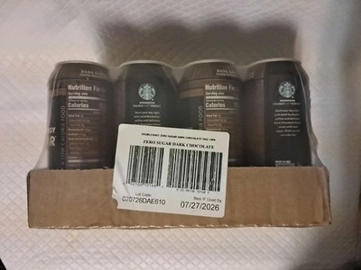 Starbucks Doubleshot Energy Drink Coffee Dark Chocolate Zero Sugar 15oz 12 Pack