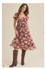 Floral Maxi Dress, Festival Dress, Alterd State NWT large  Boho