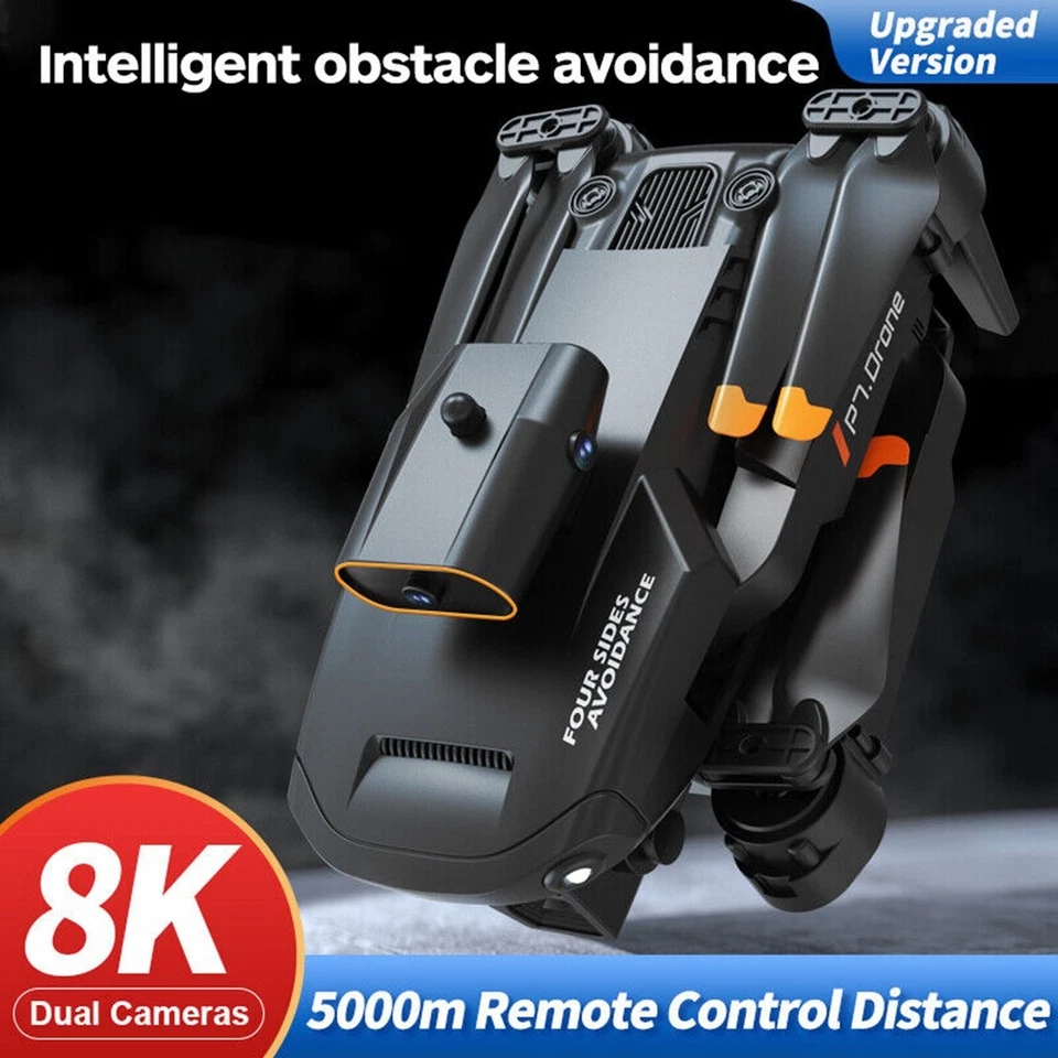 Drones with Dual Camera FPV 8K RC HD 3 Batteries Foldable Selfie RC Quadcopter - Image 2 of 4