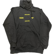 Vintage Kanye West Jesus Is King Vinyl Black Large Sweatshirt Hoodie