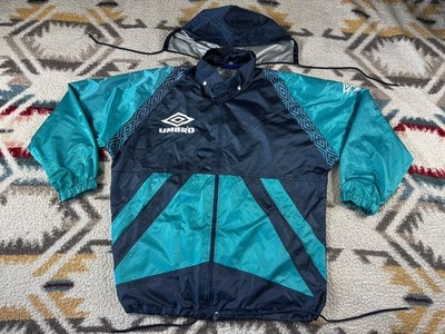 UMBRO PRO TRAINING SOCCER JACKET  VINTAGE RAINCOAT FOOTBALL LARGE