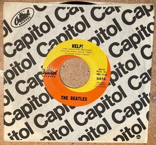 Beatles NOS NM 1965 Help! Unplayed Looking 45 I'm Down + Capitol sleeve