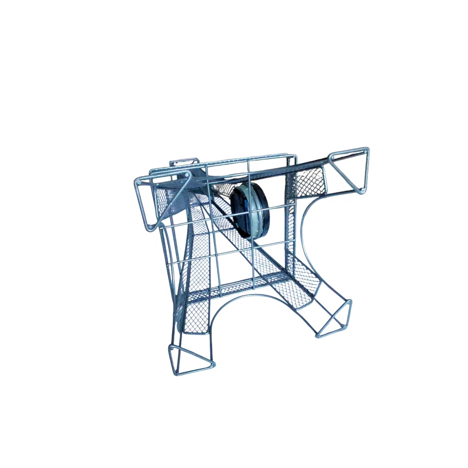 Reloj de mesa Torre Eiffel malla metálica 23" de alto mantiene la hora exacta excelente estado Foto 4 de 4