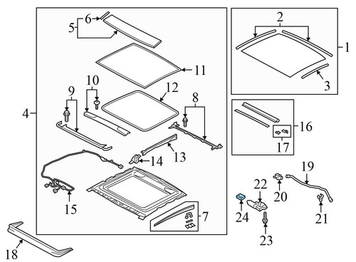 2021-2024 AUDI Q5 SPORTBACK - Sunroof / SUN ROOF Control Module 4K0907594AC - Picture 3 of 4