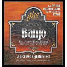 GHS J.D. Crowe Signature 5 String Banjo Medium Light Strings