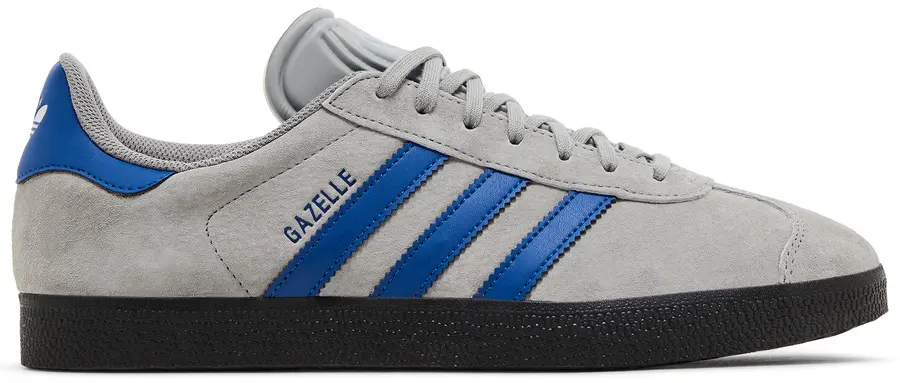 Adidas Gazelle Grey Collegiate Royal Blue White Sneakers Shoes