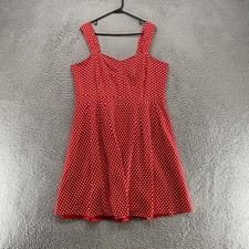 City Chic Dress Womens Large/20 Polka Dot Pinup Sweetheart Sundress Retro