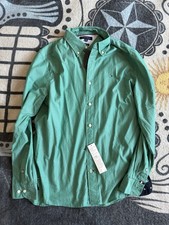 NEW NWT Authentic TOMMY HILFIGER Long Sleeve Green Shirt- Medium