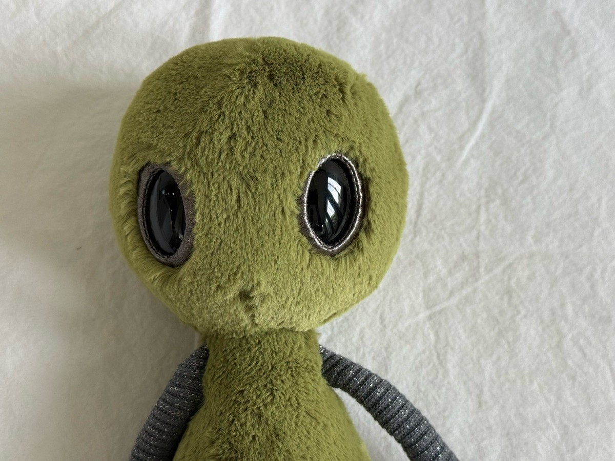 Jellycat Zalien the Alien Plush ALF3A Retired Moss Green Silver