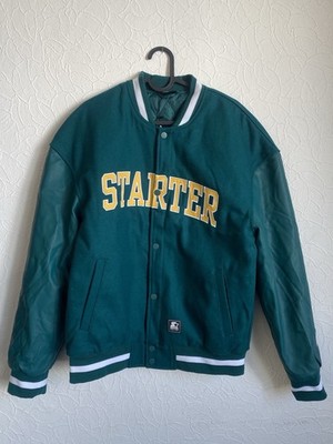 Starter Black Label Varsity Jacket Green College Jacket NWT M Retro