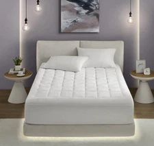 Madison Park Cloud Soft Overfilled Plush Waterproof Mattress Pad TWIN XL