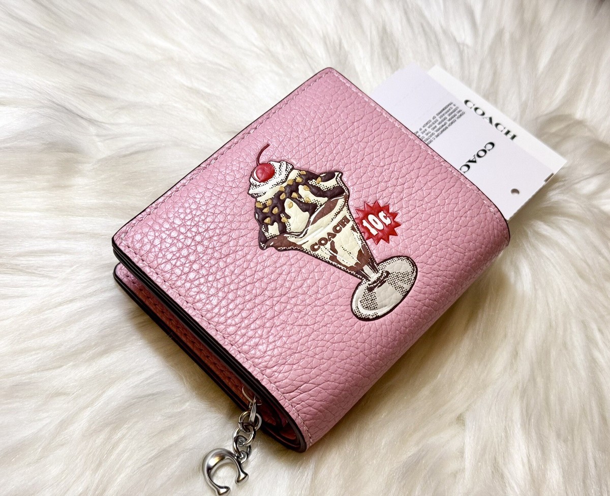 NWT Coach Snap Wallet With Sundae Graphic CU385 Cherry Blossom | eBay