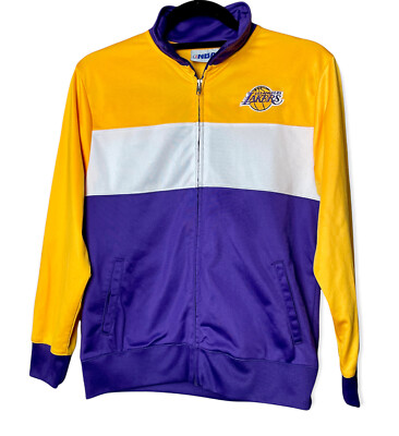 NBA Los Angeles Lakers Youth 18/20 Iconic Colorblock Full-Zip NBA Warm Up  Jacket