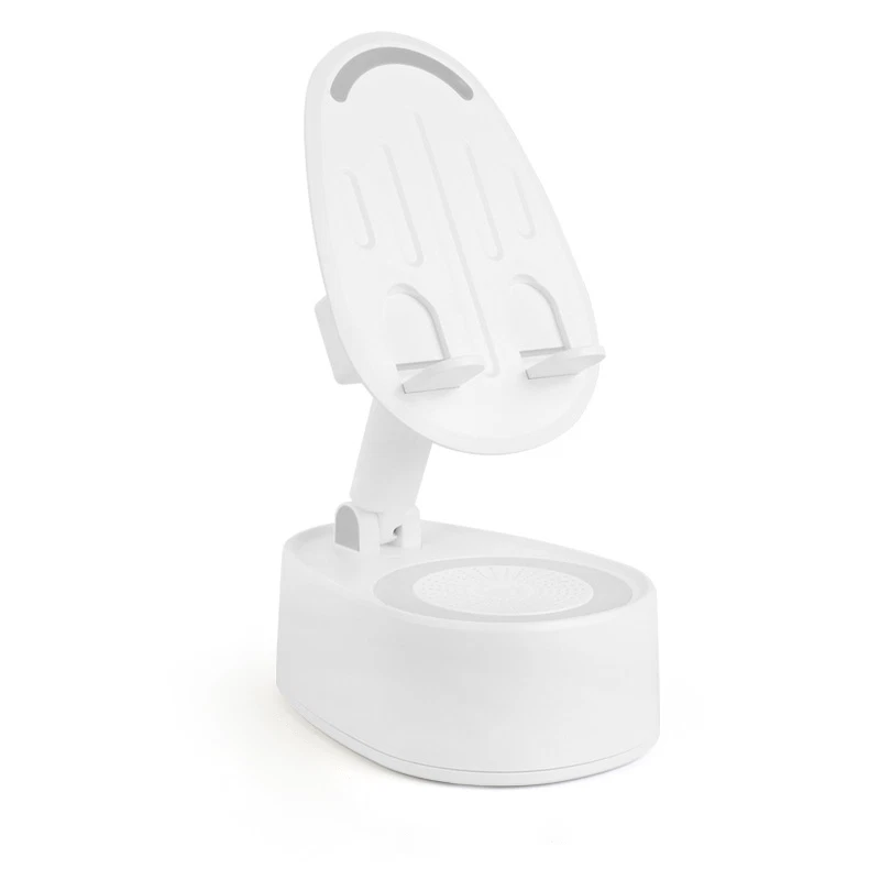 Wireless Induction Audio Bluetooth NFC Speaker phone Holder Rechargeable (White) - Image 2 of 4