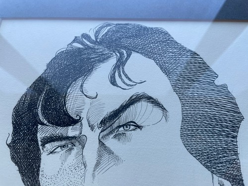 LOU DIAMOND PHILLIPS Caricature Ink Art Drawing SIGNED S WEIDMAN Suave Actor Guy - Picture 5 of 10