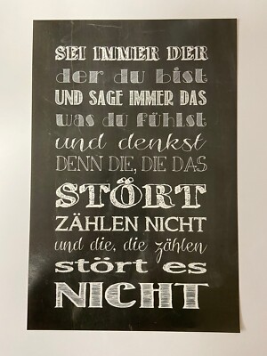 Kunstdruck Print mit Spruch Sei immer der der du bist Din A4