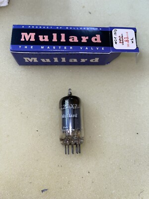 Mullard ECC83 12AX7 1957 Square getter Winkle Glass Tested Good | eBay