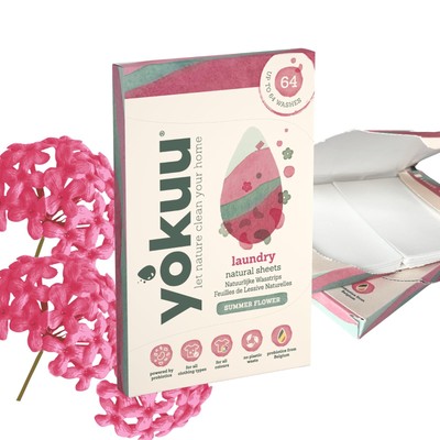 YOKUU Probiotic Laundry Sheets | 64 Loads | Summer Flower Scented Washing She...