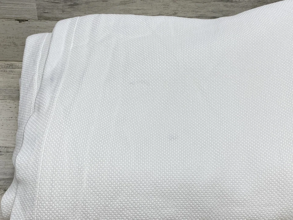 Manta colcha colcha colcha algodón Frette 102x106" blanca nuevos defectos Foto 2 de 4