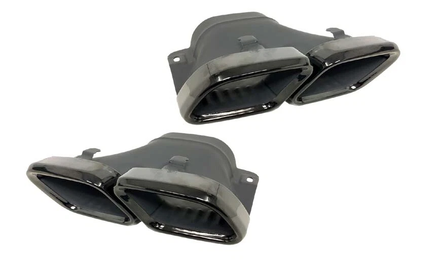 Диффузор C63 W205 черные наконечники глушителя комплект выхлопной системы 2015 2016 2017 2018 седан - Изображение 3 из 4