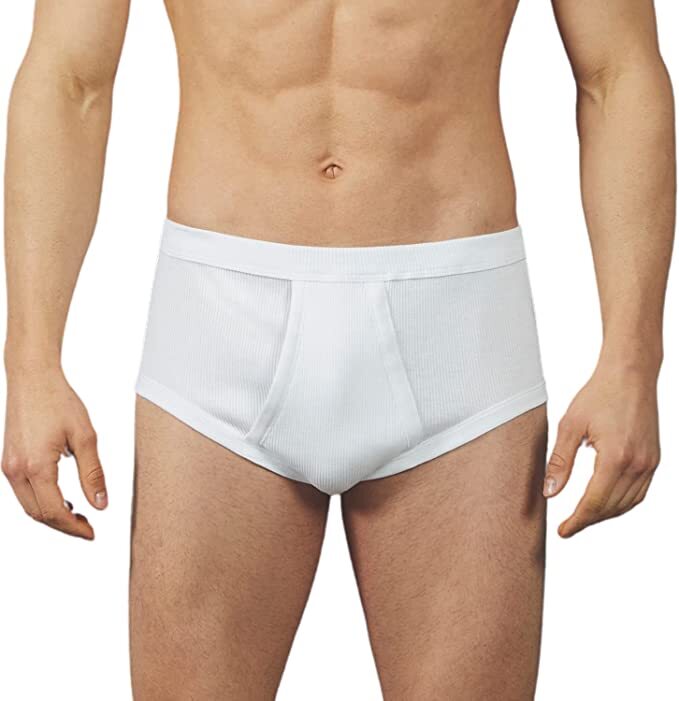 3 Mutande Moretta classiche uomo con apertura davanti a costine 100% cotone colo