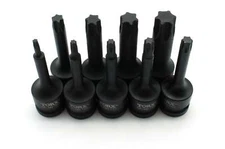 TMAX T25-T70 3 Inch Torx Star 6 Point Impact Bit Socket 1/2 Inch Square Drive