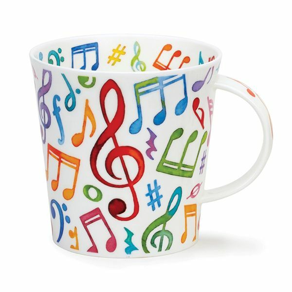 Lomond Music Upbeat Mug by Dunoon - Music Gift - Music Themed China Mug